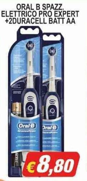 ORAL B SPAZZ. ELETTRICO PRO EXPERT +2DURACELL BATT AA