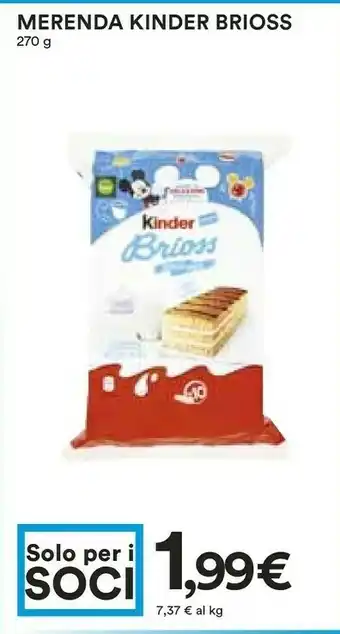 Coop Kinder Brioss Integrale 270 G(ml) offerta