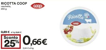 Coop Coop - Ricotta 250 G(ml) offerta