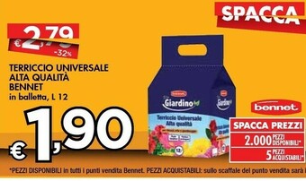 Bennet Terriccio Universale Alta Qualità offerta