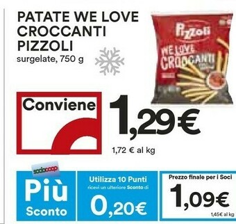 Coop Pizzoli Patatine offerta
