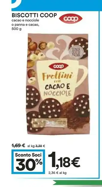 Coop Coop - Frollini Con Panna E Cacao 500 G(ml) offerta