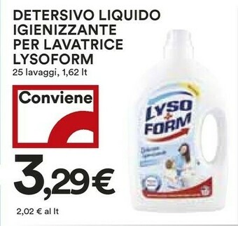 Coop Lysoform Detersivo lavatrice offerta
