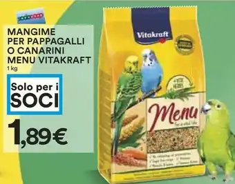 Coop Vitakraft Mangime Per Pappagalli/ Canarini Menu offerta