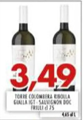 MA Supermercati TORRE COLOMBERA RIBOLLA GIALLA IGT SAUVIGNON DOC offerta