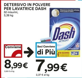 Coop Dash Detersivo In Polvere Per Lavatrice offerta