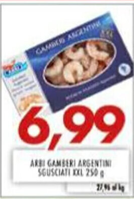 Arbi Gamberi Argentini Sgusciati
