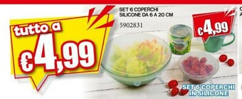 Satur Set 6 Coperchi Silicone offerta