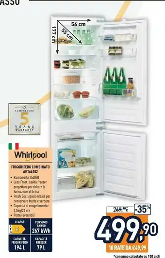 Unieuro Whirlpool Frigoriferi offerta