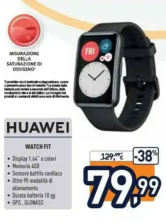 Unieuro Huawei Smartwatch offerta