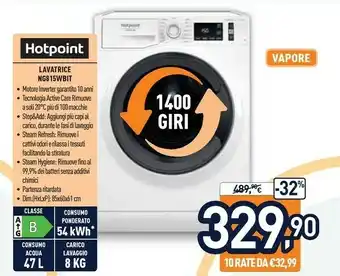 Unieuro Hotpoint Lavatrice offerta