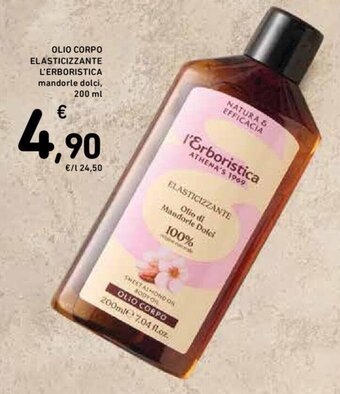 Conad OLIO CORPO ELASTICIZZANTE L'ERBORISTICA mandorle dolci, 200 ml offerta