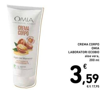 Conad CREMA CORPO LABORATORI ECOBIO aloe vera, 200 ml offerta