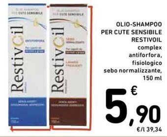 Conad OLIO-SHAMPOO PER CUTE SENSIBILE RESTIVOIL 150 ML offerta