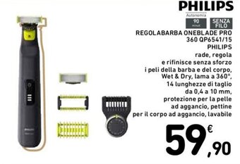 Conad REGOLABARBA ONEBLADE PRO 360 QP6541/15 PHILIPS offerta