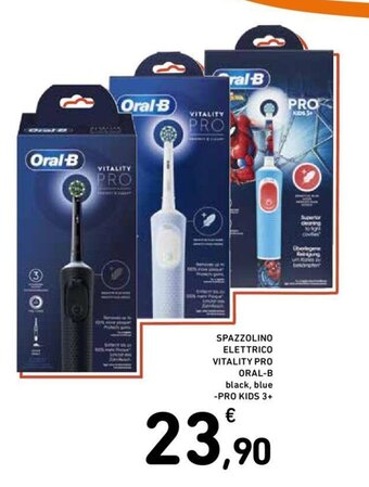 Conad SPAZZOLINO ELETTRICO VITALITY PRO ORAL-B black, blue -PRO KIDS 3+ offerta