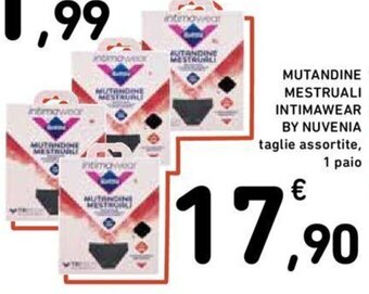 Conad MUTANDINE MESTRUALI INTIMAWEAR BY NUVENIA taglie assortite, 1 paio offerta