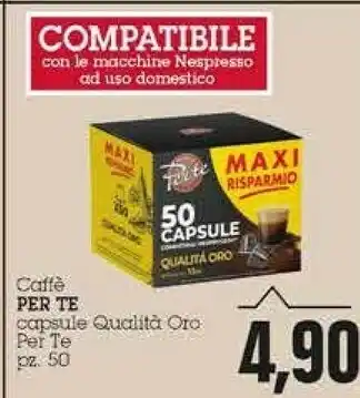 Emi Supermercati Per Te Caffè Capsule Qualità Oro offerta