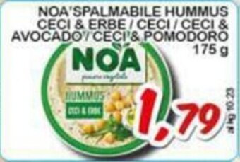 Sacoph NOA'SPALMABILE HUMMUS CECI & ERBE / CECI/CECI & AVOCADO CECI'& POMODORO 175 g offerta