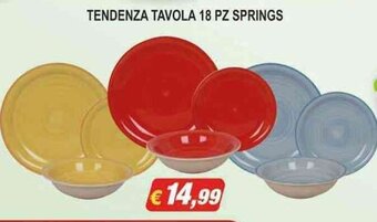 Maury's TENDENZA TAVOLA 18 PZ SPRINGS offerta