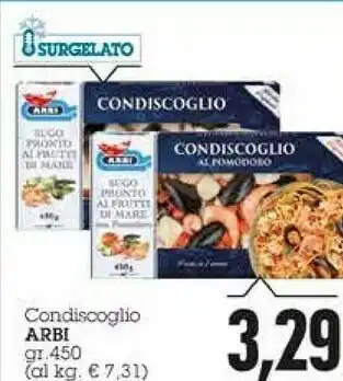 Emi Supermercati Arbi Condiscoglio Sugo Pronto Ai Frutti Di Mare 450 G(ml) offerta