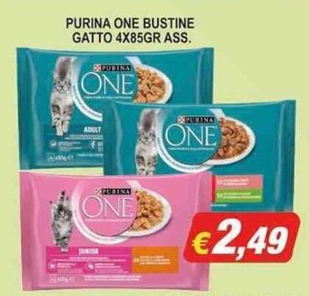 Maury's PURINA ONE BUSTINE GATTO 4X85GR ASS. offerta