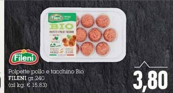 Emi Supermercati Fileni Polpette Di Pollo E Tacchino Biologiche 240 G(ml) offerta