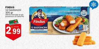 Crai FINDUS 12 bastoncini 300 gr offerta