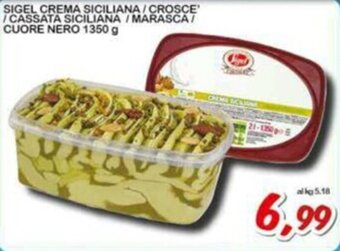 Sacoph SIGEL CREMA SICILIANA/CROSCE' / CASSATA SICILIANA 1350 g offerta