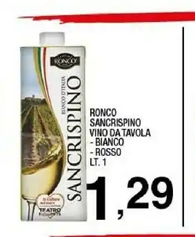 Sigma Ronco Vino offerta