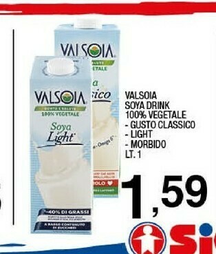Sigma Valsoia Latte di soia offerta