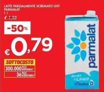 Bennet LATTE PARZIALMENTE SCREMATO UHT PARMALAT L 1 offerta