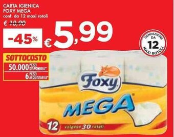 CARTA IGIENICA FOXY MEGA