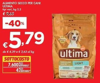 Bennet ALIMENTO SECCO PER CANI ULTIMA tipi vari offerta