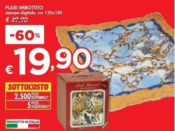 Bennet PLAID IMBOTTITO cm 130x180 offerta