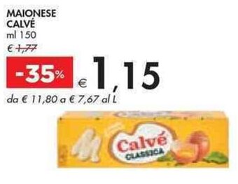 Bennet MAIONESE CALVÉ ml 150 offerta