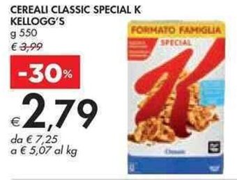 Bennet CEREALI CLASSIC SPECIAL K KELLOGG'S g 550 offerta