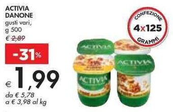 ACTIVIA DANONE gusti vari g 500