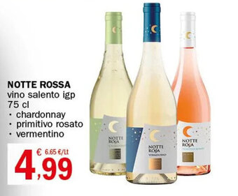 Crai NOTTE ROSSA vino salento igp 75 cl offerta