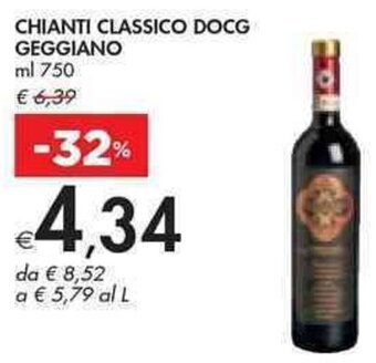 Bennet CHIANTI CLASSICO DOCG GEGGIANO ml 750 offerta