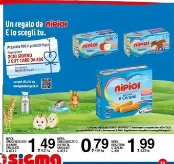 Sigma Nipiol Omogeneizzati offerta