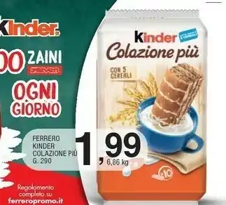 Sigma Ferrero Kinder Colazione Più 290 G(ml) offerta