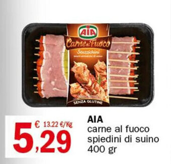 Crai AIA carne al fuoco spiedini di suino 400 gr offerta