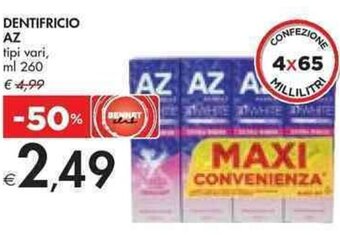 Bennet DENTIFRICIO AZ tipi vari ml 260 offerta