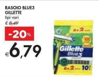 Bennet RASOIO BLUE3 GILLETTE tipi vari offerta