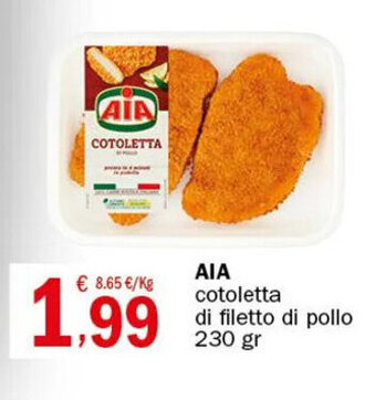 Crai AIA cotoletta di filetto di pollo 230 gr offerta