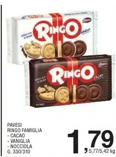 Sigma Pavesi Ringo Vaniglia 330 G(ml) offerta