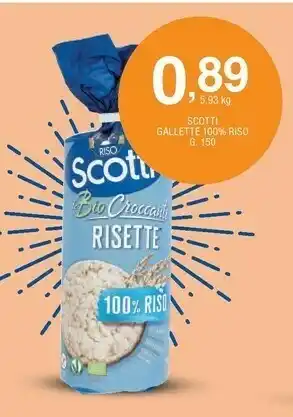 Sigma Riso Scotti - Risette 100% Riso Biologiche 150 G(ml) offerta