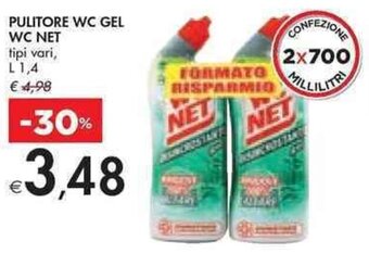 Bennet PULITORE WC GEL WC NET tipi vari L 1,4 offerta