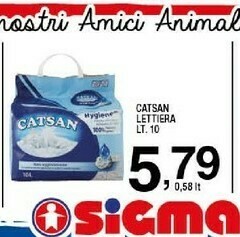 Sigma Catsan Lettiera per gatti offerta